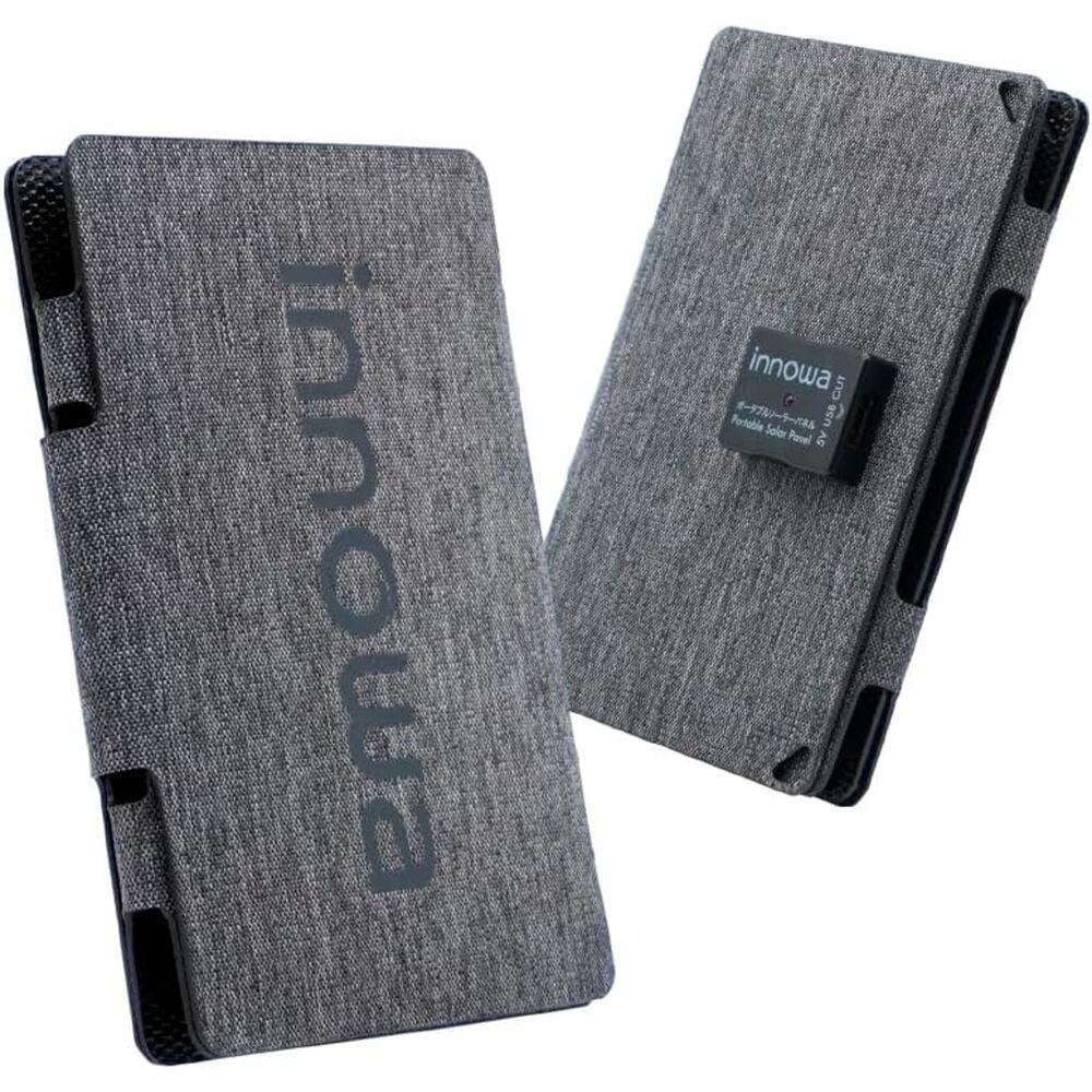 innowa Portable Solar Charger 12W (Gray) - Ultra Compact, USB-A Port, IPX67 Wate